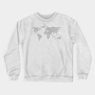 World Map dots Crewneck Sweatshirt